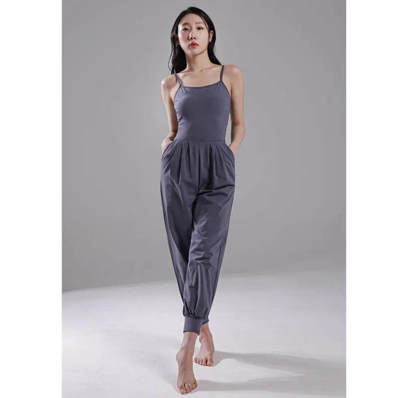 One-piece Ankle-tied Yoga Clothes Pullover Sling