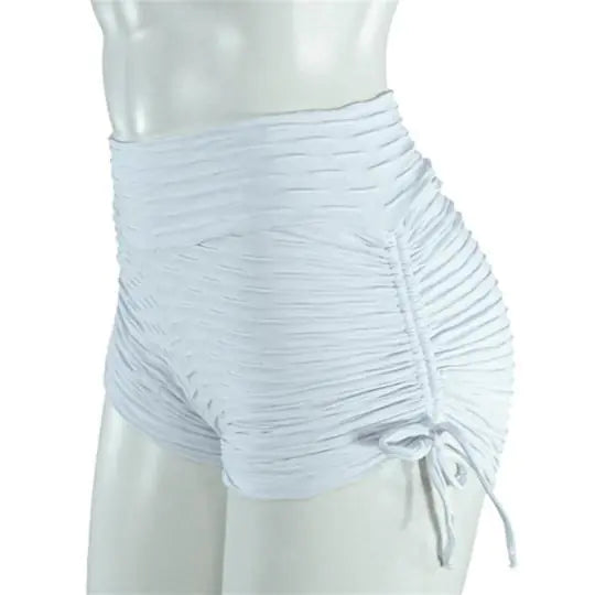 Fashionable Solid Color High-Waisted Workout Shorts