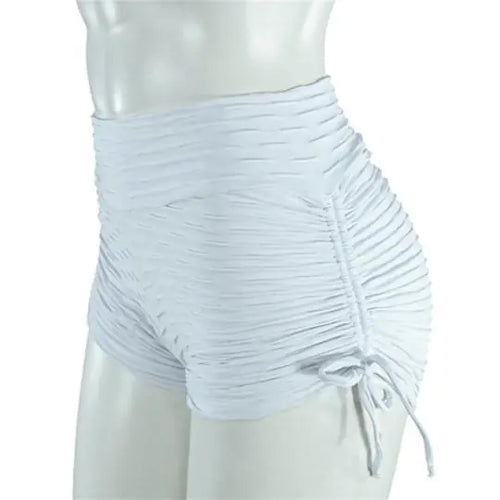 Fashionable Solid Color High-Waisted Workout Shorts