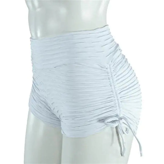 Fashionable Solid Color High-Waisted Workout Shorts