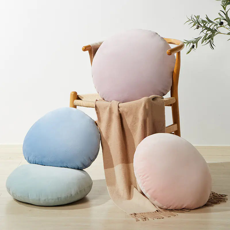 Soft Round Velvet Meditation Cushion for Tatami Floor
