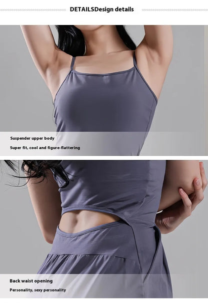 One-piece Ankle-tied Yoga Clothes Pullover Sling