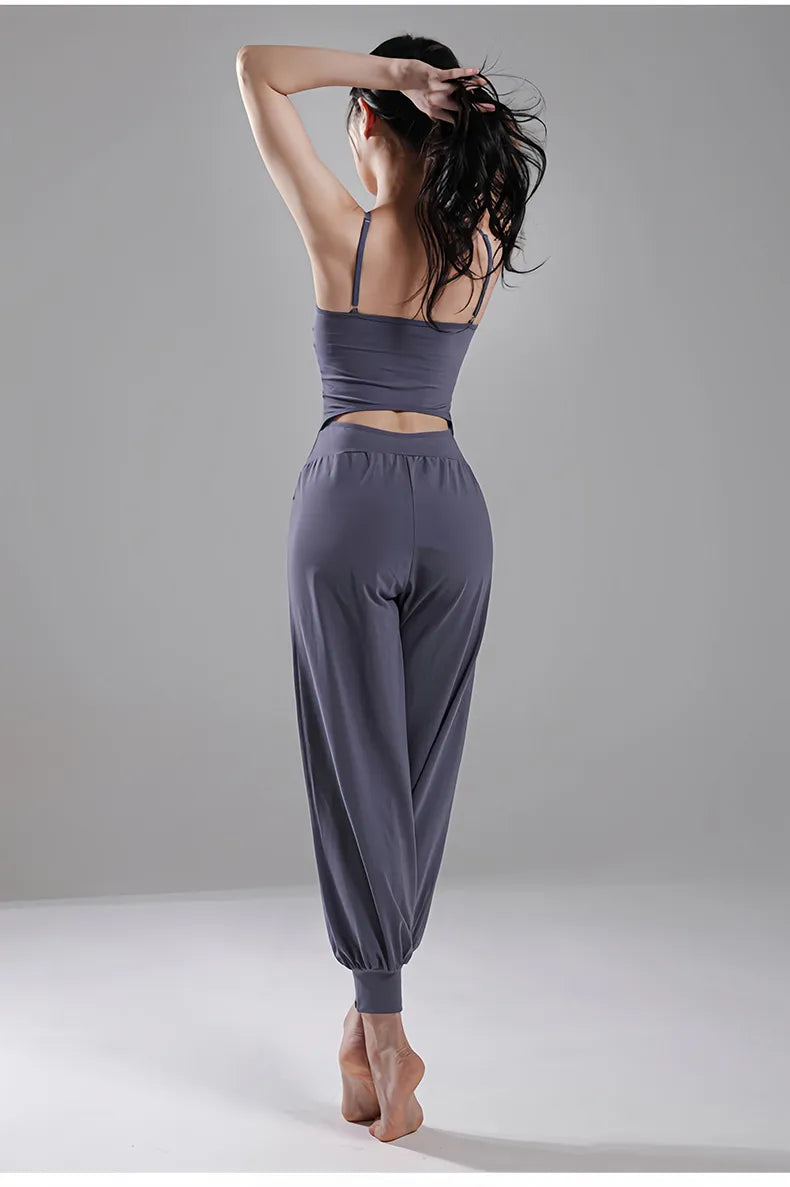 One-piece Ankle-tied Yoga Clothes Pullover Sling