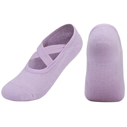 Cross Strap Non-Slip Yoga Socks for Dance & Pilates