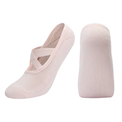 Cross Strap Non-Slip Yoga Socks for Dance & Pilates