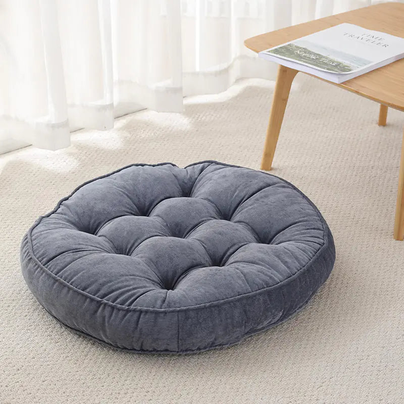 Round Corduroy Floor Cushion for Meditation and Relaxation