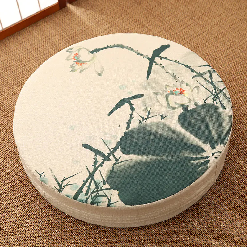 Thick Round Meditation Cushion for Zen Practice