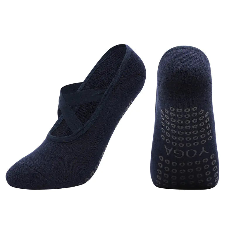 Cross Strap Non-Slip Yoga Socks for Dance & Pilates