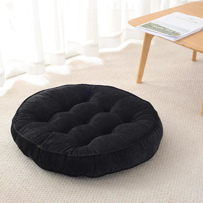 Round Corduroy Floor Cushion for Meditation and Relaxation