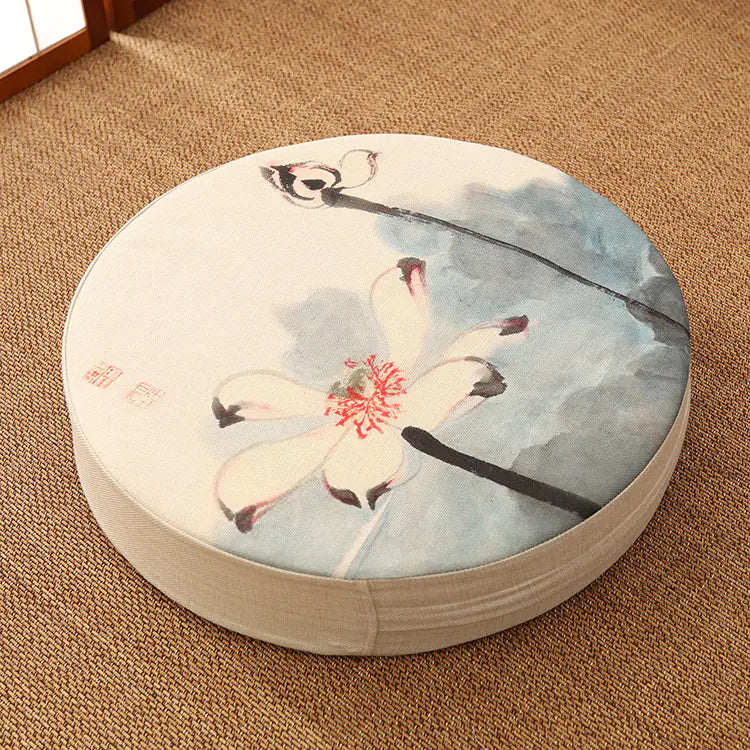 Thick Round Meditation Cushion for Zen Practice