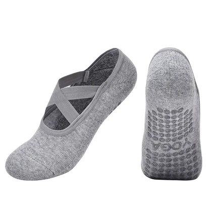 Cross Strap Non-Slip Yoga Socks for Dance & Pilates