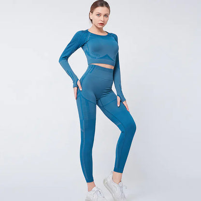 Seamless Long Sleeve Workout Top for Yoga and Fitness