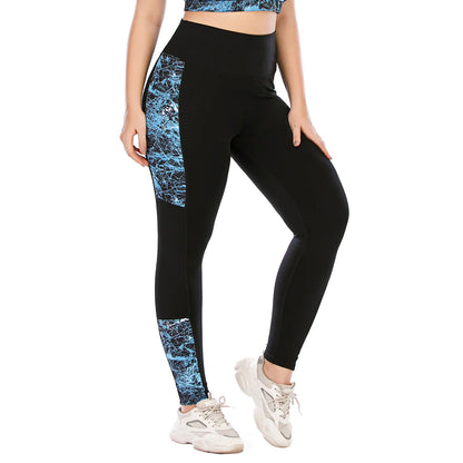 Plus Size Yoga Clothes Set with Color Block Leggings