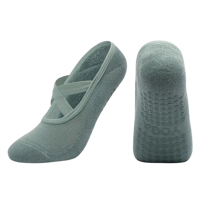 Cross Strap Non-Slip Yoga Socks for Dance & Pilates