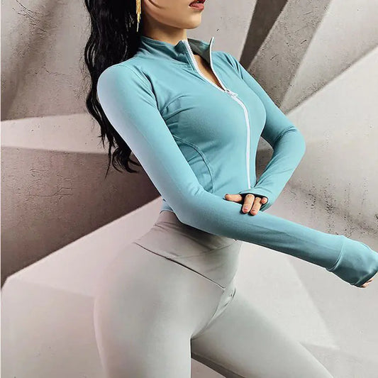 Women's Slim Fit Long Sleeve Yoga Workout Top