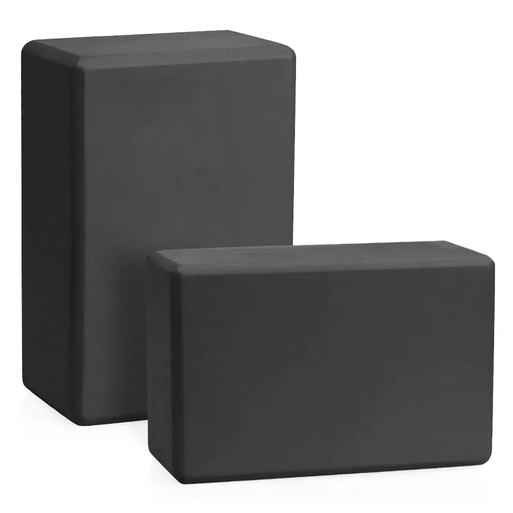 Forbidden Road EVA Yoga Block Yoga - 2 Pack 3 * 6 * 9 inch (Black)