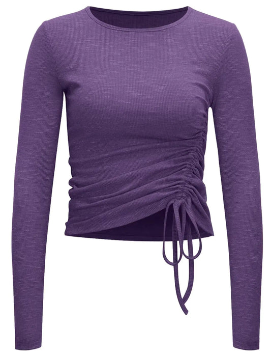 Long Sleeve Workout Shirts for Women(PurpleL)