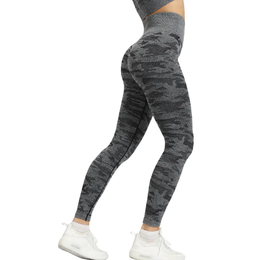 Seamless Camouflage Yoga Pants for Fall Workout