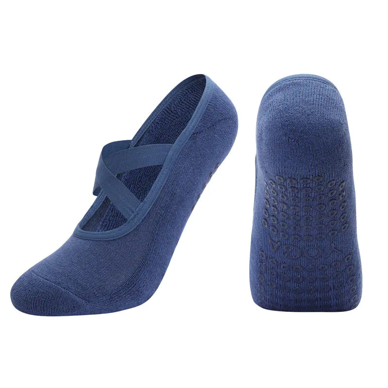 Cross Strap Non-Slip Yoga Socks for Dance & Pilates