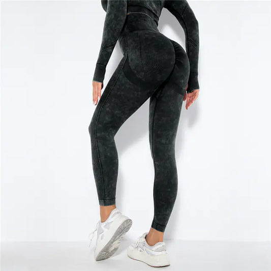 Vintage Wash Yoga Pants for Comfortable Workouts