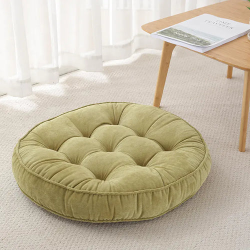Round Corduroy Floor Cushion for Meditation and Relaxation