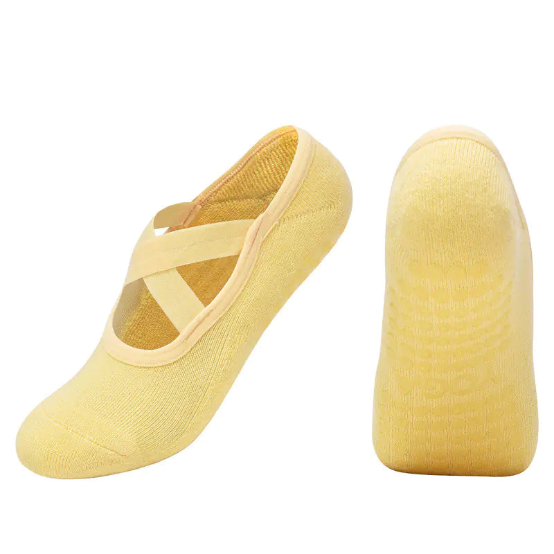 Cross Strap Non-Slip Yoga Socks for Dance & Pilates