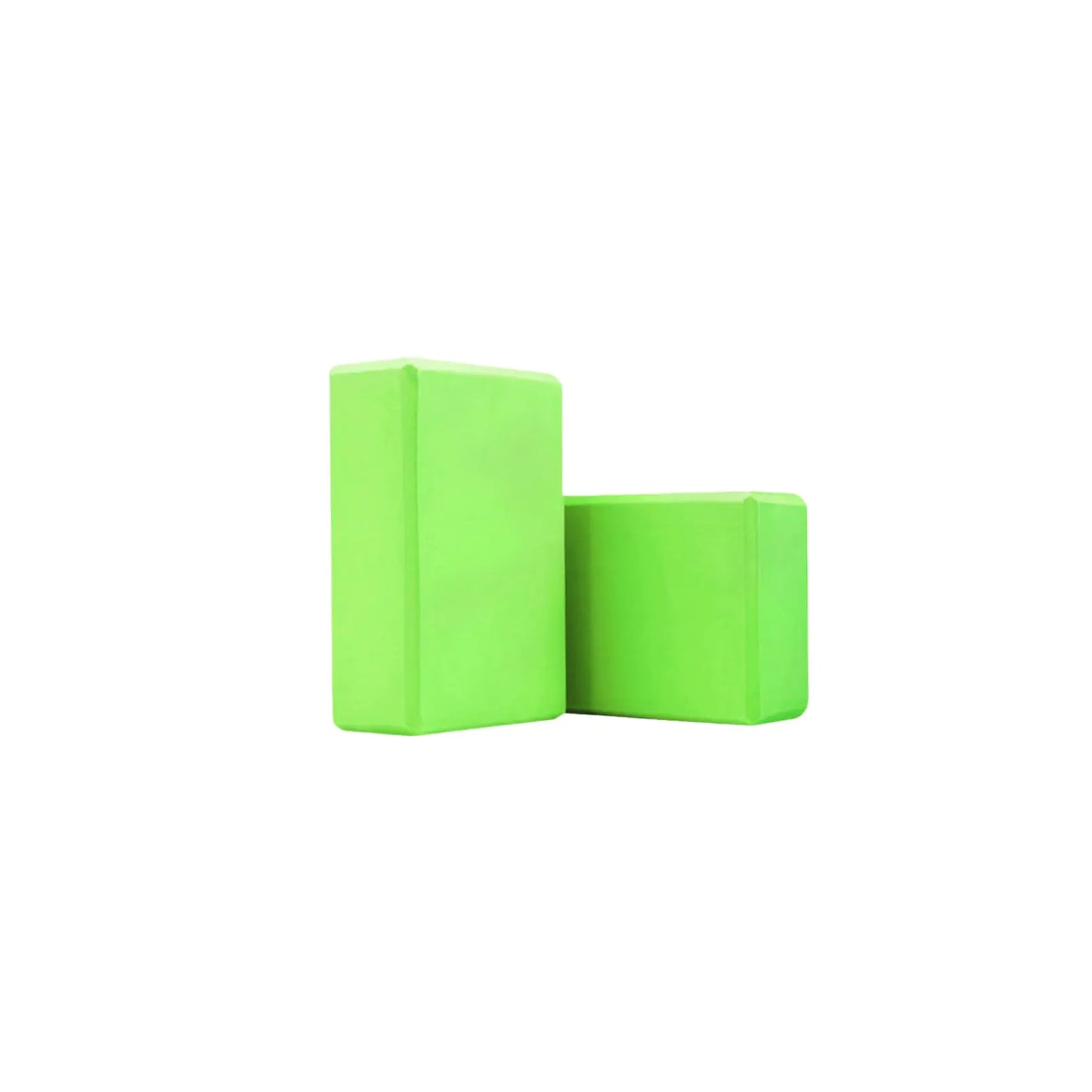 Kenhihi Yoga Block - Unsupported Latex Eva foam - Soft non slip surface with bevel for yoga pilates meditation - Yoga accessories for stability balance and deep stretching (Grass green-2 Pack)