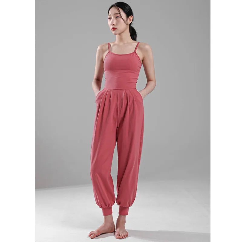 One-piece Ankle-tied Yoga Clothes Pullover Sling