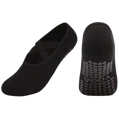 Cross Strap Non-Slip Yoga Socks for Dance & Pilates
