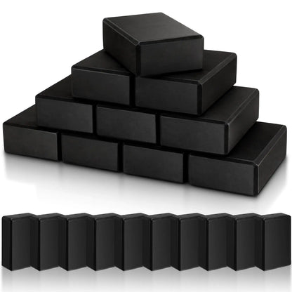Yilloog 10 Pcs Foam Eva Yoga Blocks Lightweight Yoga Bricks Bulk Non Slip Supportive Blocks Yoga Prop Accessories for Yoga Pilates Stretching and Meditation Women Men Yogi Yoga Beginners Black