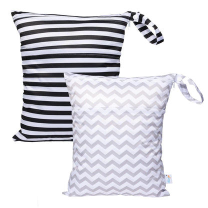 Kawigo Wet Dry Bag Reusable Waterproof Yoga Gym Bag for Baby Cloth Diaper Swimsuits Wet Clothes Set Gifts 2L07