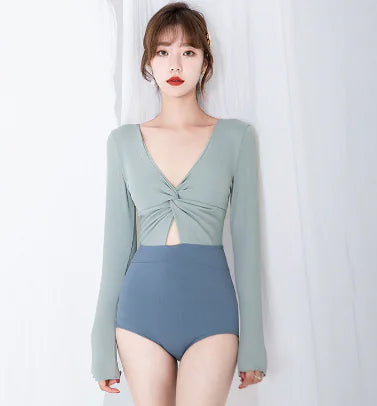 Long Sleeve Yoga Top and Short Yoga T-Shirt