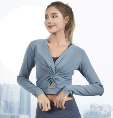 Long Sleeve Yoga Top and Short Yoga T-Shirt